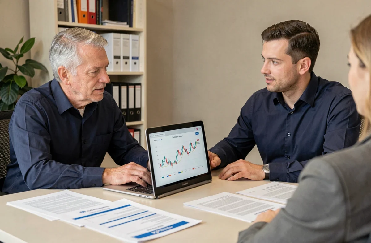 Homme en rendez-vous avec un conseiller financier pour comprendre la fiscalité du livret A et maximiser ses intérêts
