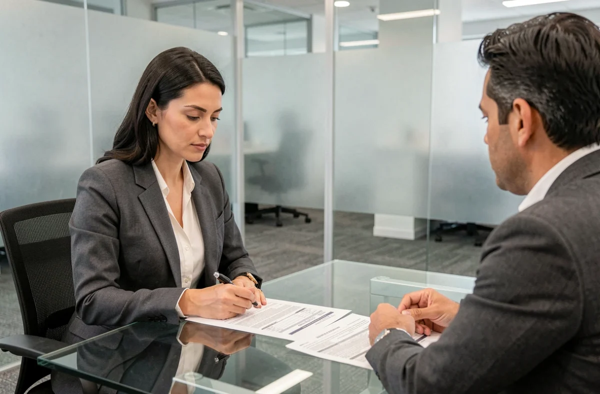Réunion entre un emprunteur immobilier et un conseiller financier pour optimiser la déductibilité de l'assurance de prêt