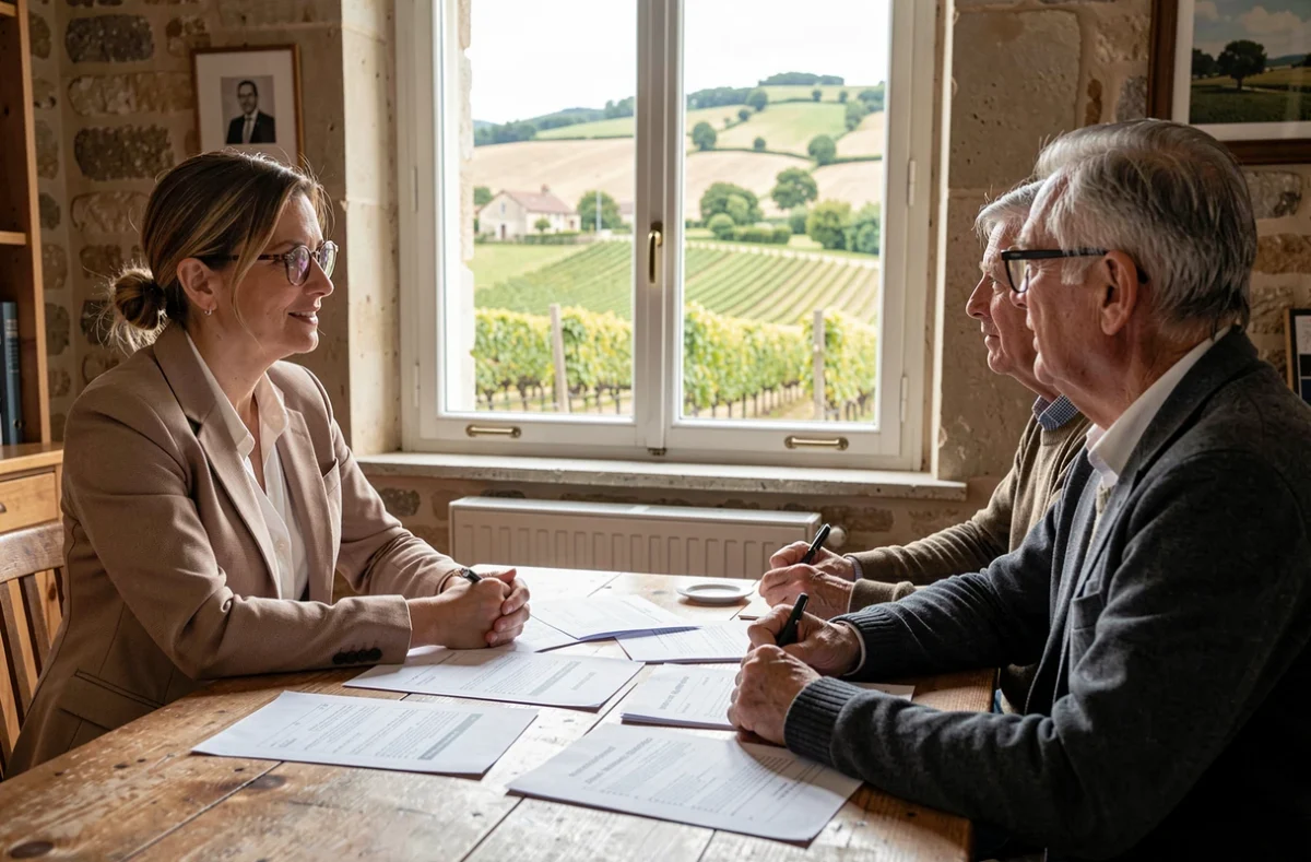 Conseillère d'Eden Crédit spécialisée en regroupement de crédits rencontrant un couple à Saint-Selve en Gironde