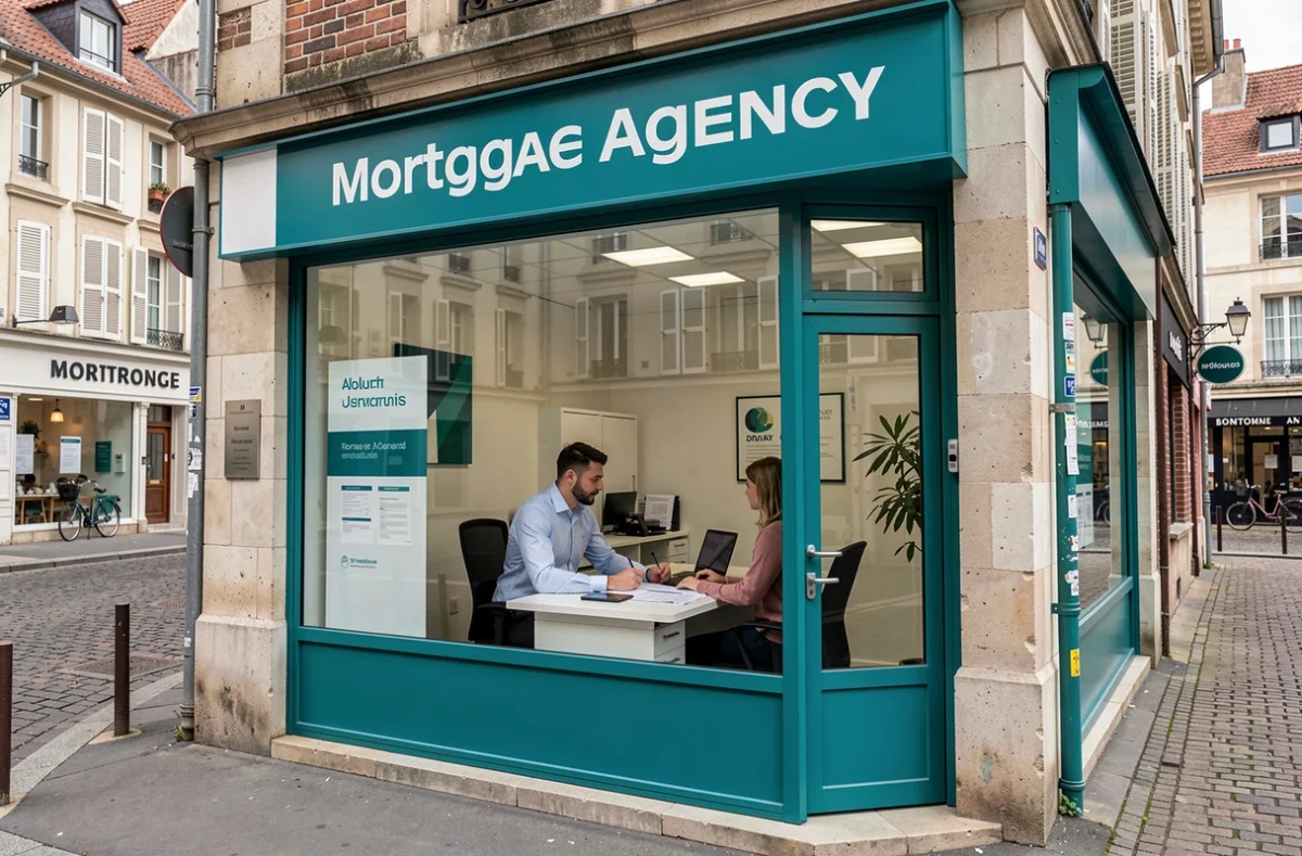 Agence Meilleurtaux en Nouvelle-Aquitaine avec un conseiller aidant une cliente pour un dossier de crédit immobilier