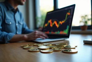 Graphique illustrant la chute de la capitalisation des crypto-actifs en 2022
