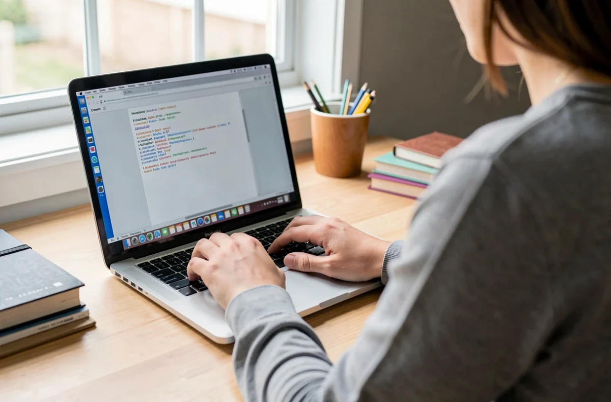 Personne saisissant un code d'activation sur son ordinateur portable