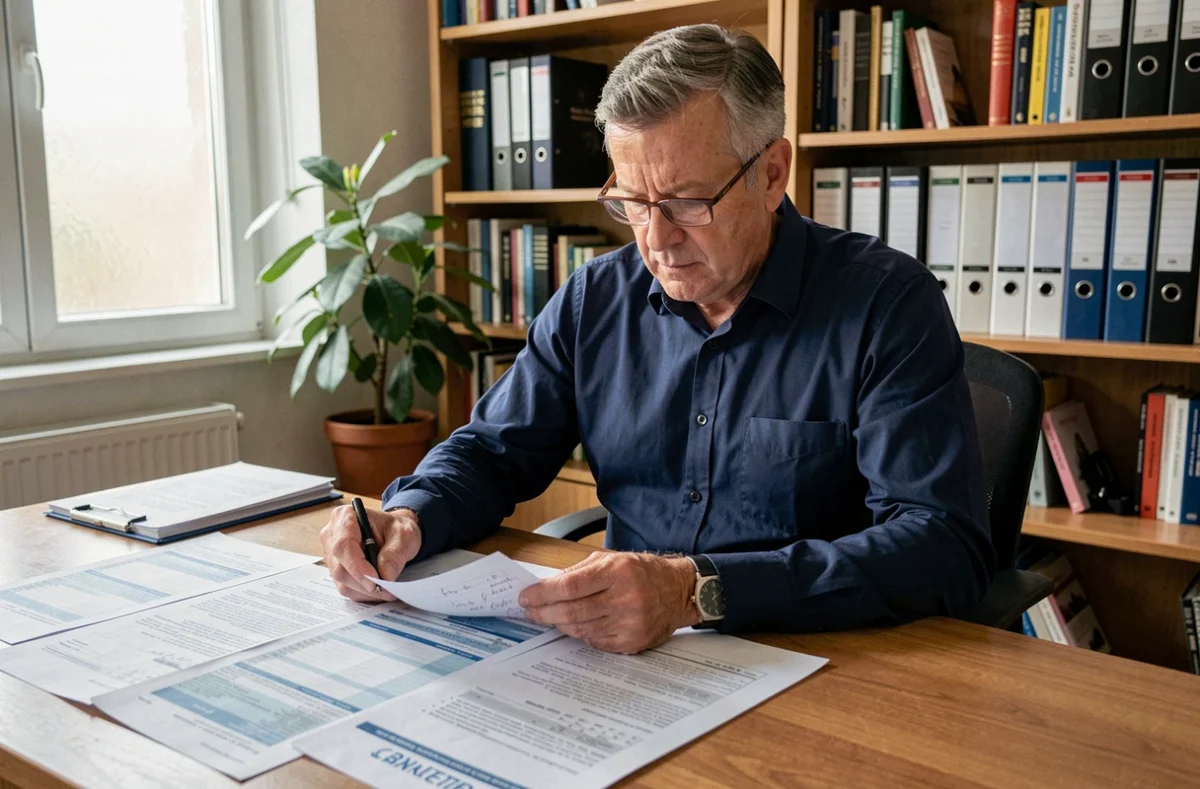 Propriétaire immobilier consultant le formulaire 2044 pour déclarer ses travaux déductibles en 2026 à son bureau à domicile